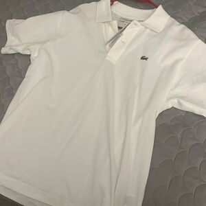 NWT Men’s Large White Lacoste Polo